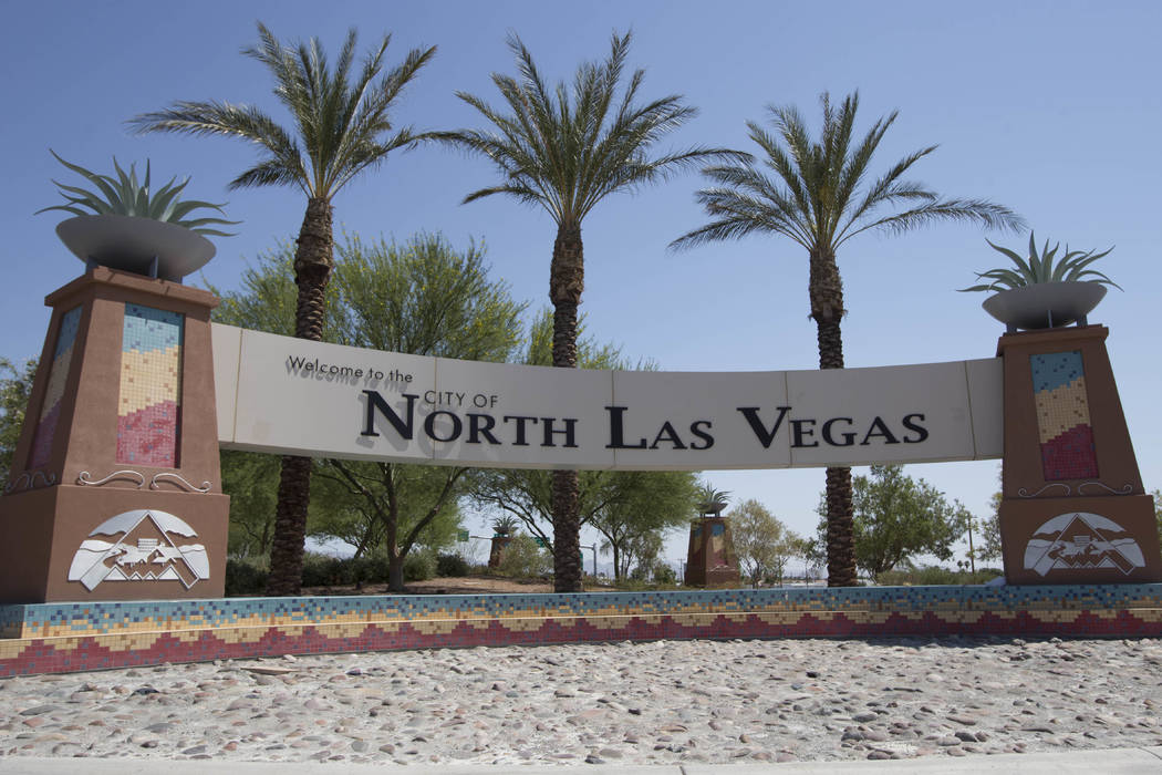 The Welcome to the City of North Las Vegas Sign is seen on Thursday, June 23, 2016. Richard Brian/Las Vegas Review-Journal