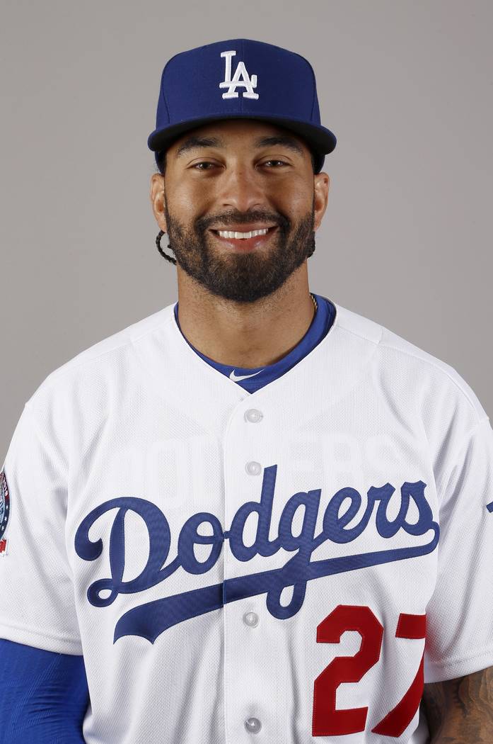 This is a 2018 photo of left fielder Matt Kemp of the Los Angeles Dodgers baseball team, in Glendale, Ariz. This image reflects the Dodgers roster as of Thursday, Feb. 22, 2018 when this image wa ...