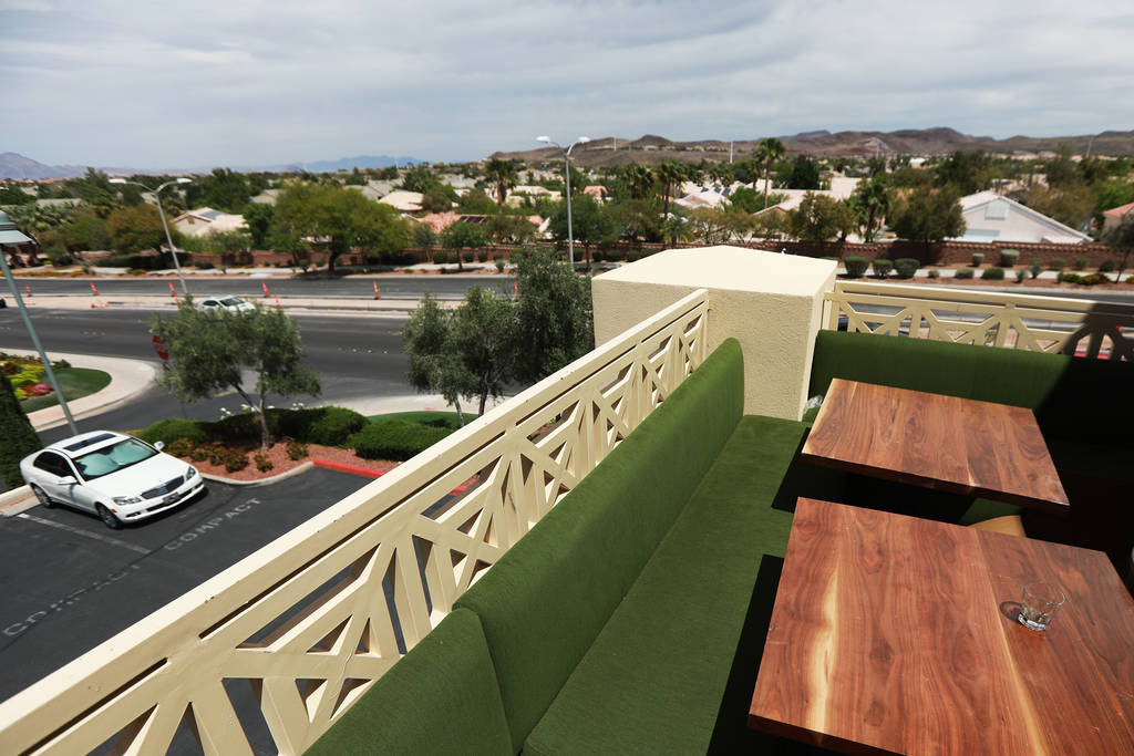 A view of the patio at The Stove, which will offer a main dining room, a Coffee Chill room and a Twisted Tea Room, in Henderson, Nevada on Sunday, May 6, 2018. Andrea Cornejo Las Vegas Review-Jour ...
