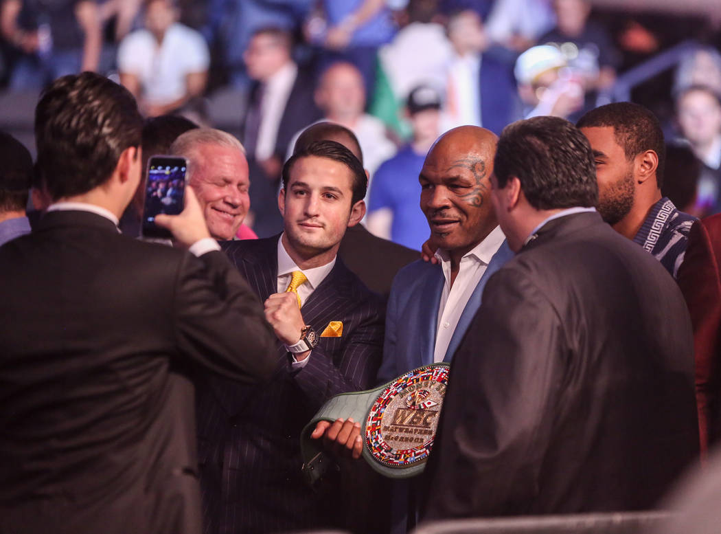 Mike Tyson and fans before Floyd Mayweather Jr. takes on Conor McGregor at T-Mobile Arena, Saturday, Aug. 26, 2017, in Las Vegas. Benjamin Hager Las Vegas Review-Journal
