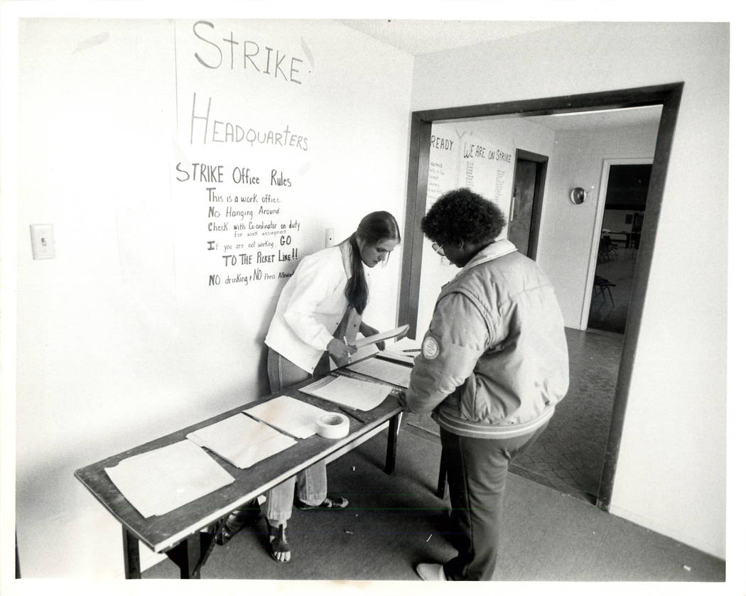 Labor: Culinary Union Strike 1984 - 1984 Culinary Union Hall. (Wayne Kodey/Las Vegas Review-Journal)
