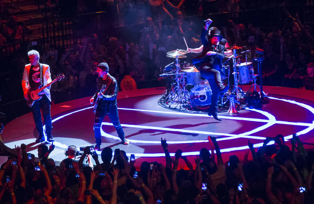 U2 performs at T-Mobile Arena in Las Vegas on Friday, May 11, 2018. Chase Stevens Las Vegas Review-Journal @csstevensphoto