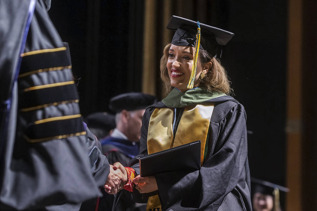 Niyat Teweldebrhan, a 28-year-old Eritrean refugee who survived war in her home country, receives her Masters of Science in medical health sciences from the College of Osteopathic Medicine at ...