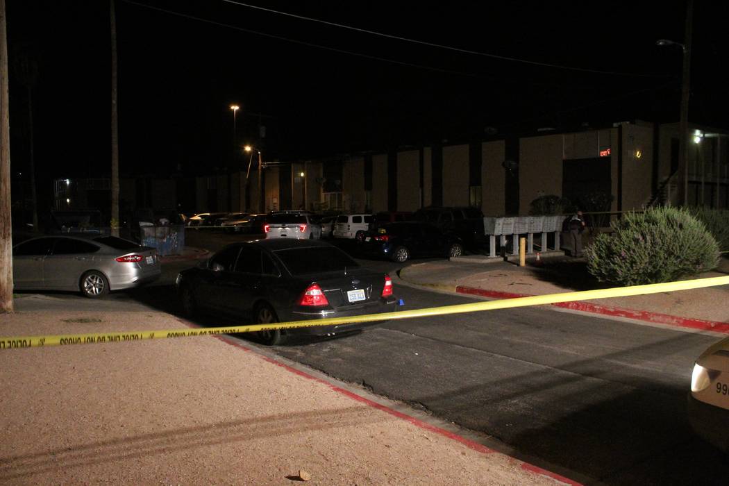 North Las Vegas police are investigating the deadly shooting of a 24-year-old man on Monday night. (Max Michor/Las Vegas Review-Journal)