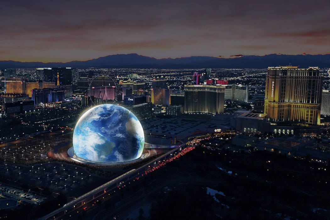 An artist's rendering of the MSG Sphere Las Vegas. (MSG)