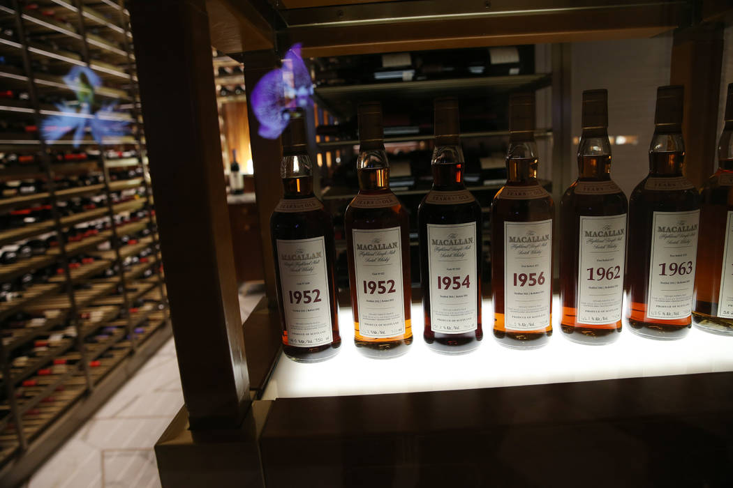 The Scotch 80 Prime steakhouse $3 million scotch collection inside the renovated Palms hotel-casino in Las Vegas, Thursday, May 17, 2018. Erik Verduzco Las Vegas Review-Journal @Erik_Verduzco