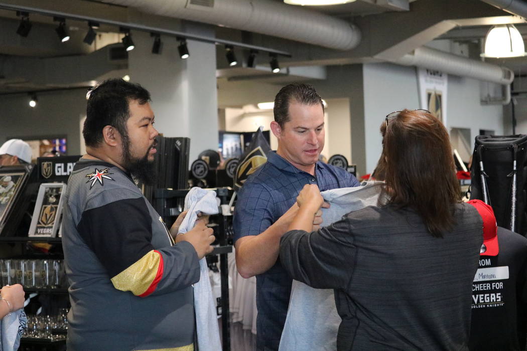 Golden Knights filed in to buy merchandise from The Arsenal Pro Shop at City National Arena in Las Vegas, Monday, May 21, 2018. Madelyn Reese/Las Vegas Review-Journal