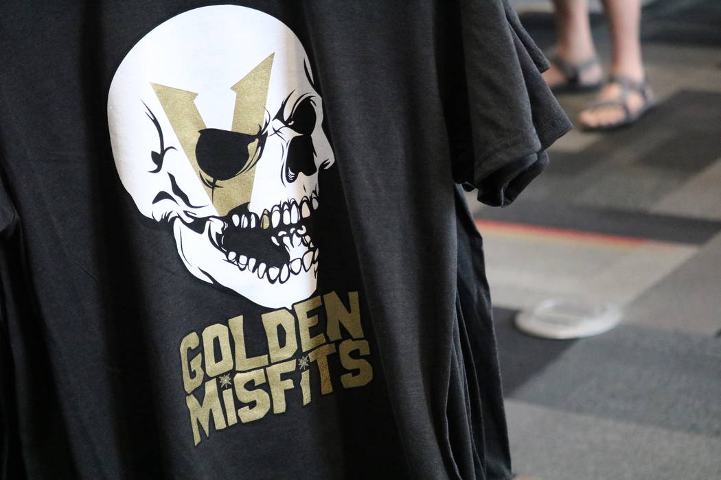 Golden Knights merchandise on display The Arsenal Pro Shop at City National Arena in Las Vegas, Monday, May 21, 2018. Madelyn Reese/Las Vegas Review-Journal