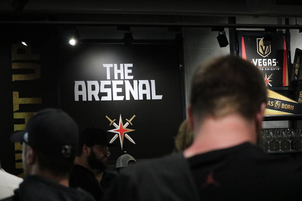 Golden Knights fans line up to buy merchandise at The Arsenal Pro Shop at City National Arena in Las Vegas, Monday, May 21, 2018. Madelyn Reese/Las Vegas Review-Journal