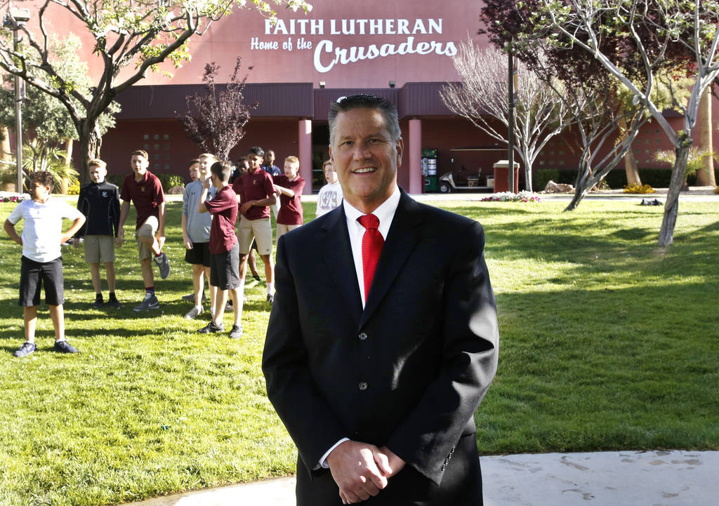 Dr. Steve Buuck, CEO and administrator of Faith Lutheran Middle and High School, poses for photo on Wednesday, May 23, 2018, in Las Vegas. Bizuayehu Tesfaye/Las Vegas Review-Journal @bizutesfaye