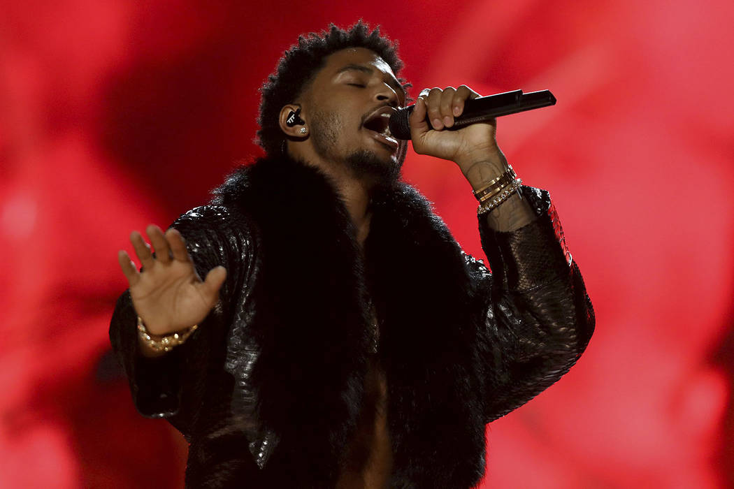 Trey Songz performs at the BET Awards at the Microsoft Theater on Sunday, June 25, 2017, in Los Angeles. (Photo by Matt Sayles/Invision/AP)