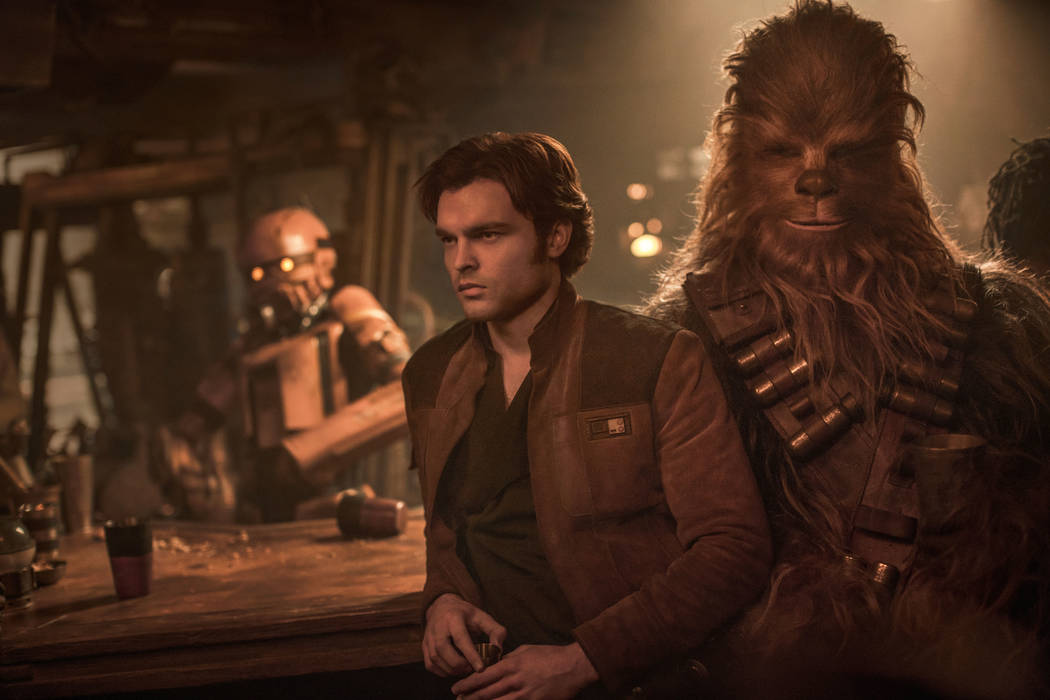 Alden Ehrenreich is Han Solo and Joonas Suotamo is Chewbacca in SOLO: A STAR WARS STORY. (Lucasfilm Ltd.)