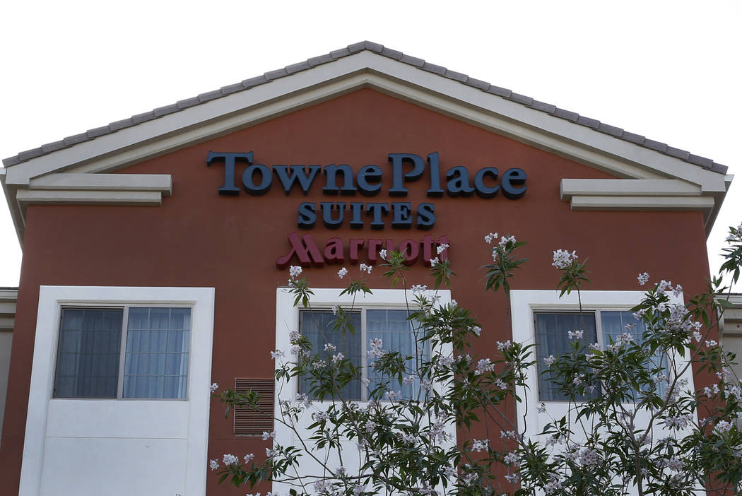The exterior of TownePlace Suites by Marriott at 1471 Paseo Verde Pkwy photographed on Friday, May 25, 2018, in Henderson. Bizuayehu Tesfaye/Las Vegas Review-Journal @bizutesfaye
