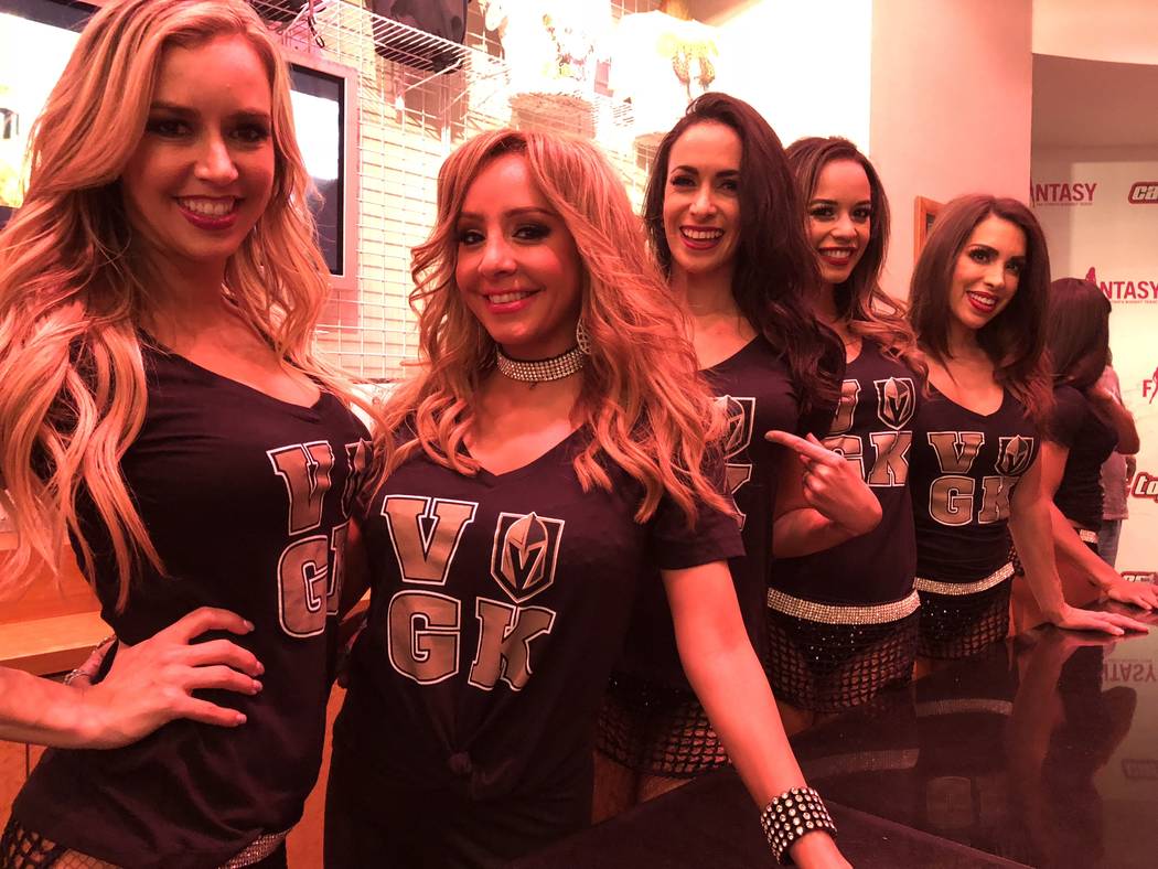 The cast of "Fantasy" at Luxor is wearing Vegas Golden Knights T-shirts onstage until the end of the Stanley Cup Playoffs. (Anita Mann Productions)