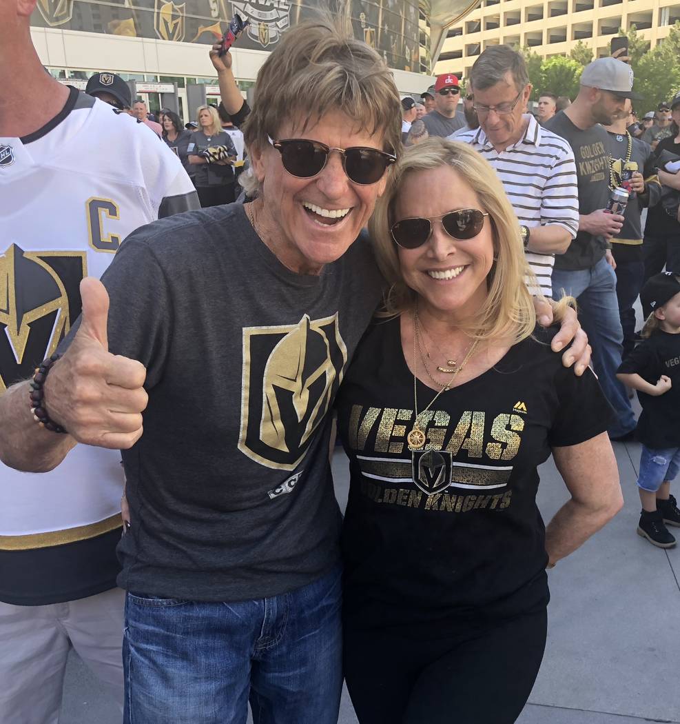 Tommy and Donna Rocker are shown at T-Mobile Arena before Game 1 of the Stanley Cup Final between the Golden Knights and Washington Capitals on Monday, May 28, 2018. (John Katsilometes/Las Vegas R ...