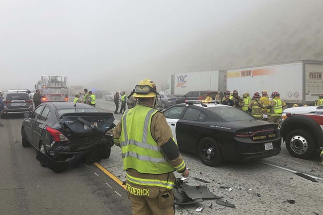 I15 at Cajon Pass in California reopens after multivehicle crash