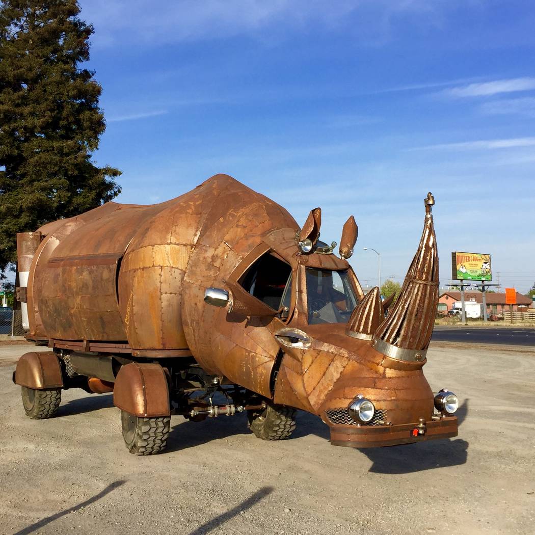 This Rhino car will be part of the Intergalactic Art Car Festival's car parade from downtown to the Strip on  June 9.