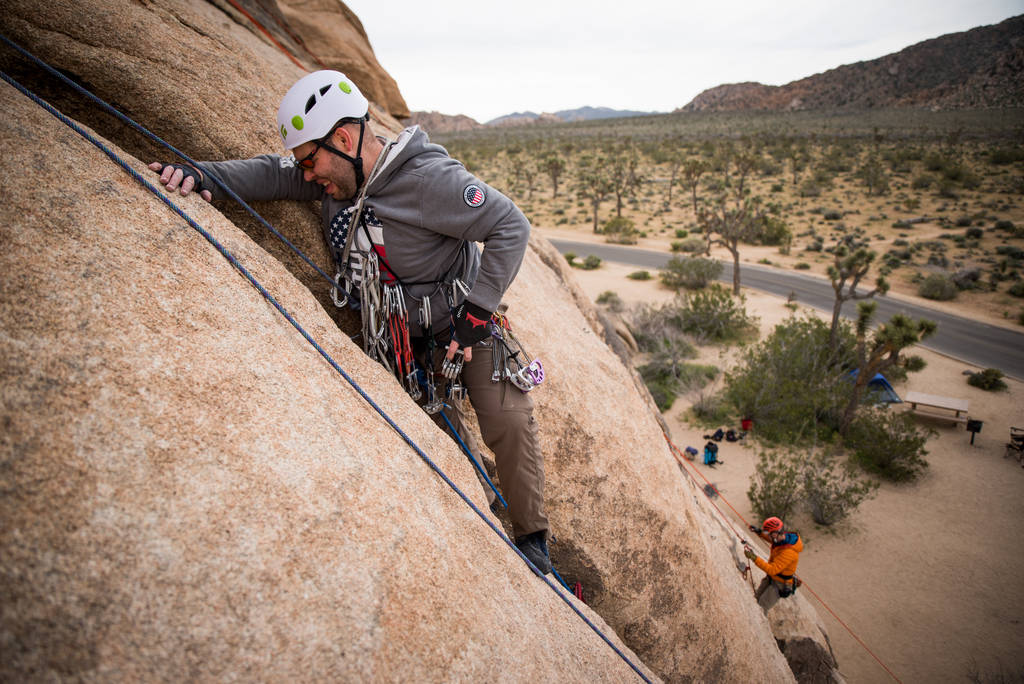 Shawn Sturges became a rock climber after losing his sight. Shawn Sturges