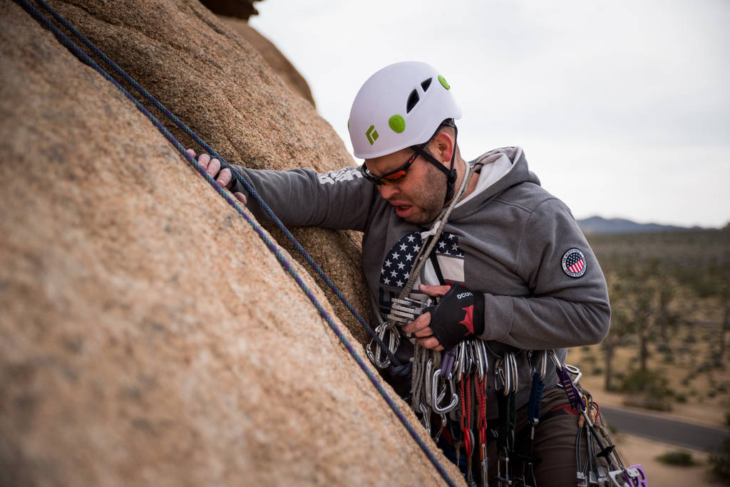Shawn Sturges became a rock climber after losing his sight. Shawn Sturges