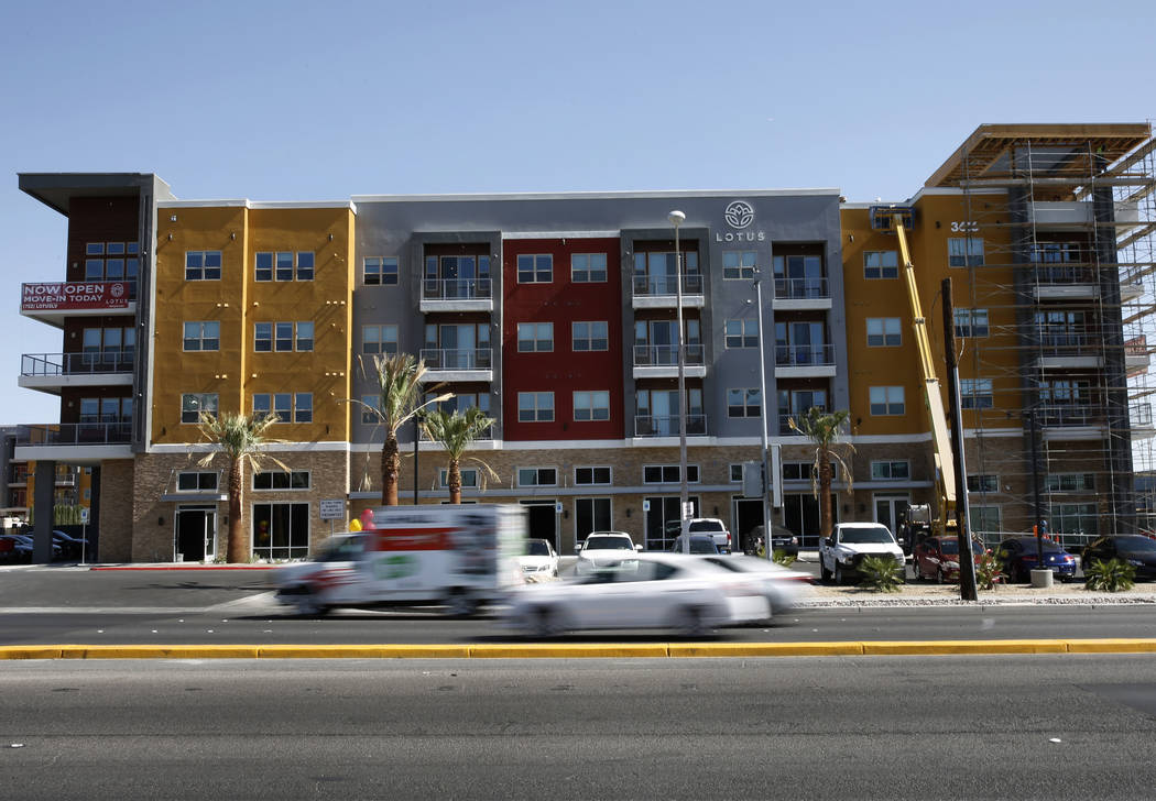 The exterior of Lotus apartment complex at 3616 Spring Mountain Road photographed on Friday, June 1, 2018, in Las Vegas. Bizuayehu Tesfaye/Las Vegas Review-Journal @bizutesfaye
