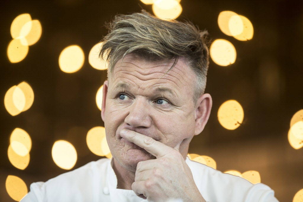 Celebrity chef Gordon Ramsay during a walk through of his new Strip restaurant Hell's Kitchen on Sunday, January 7, 2018, at Caesars Palace hotel-casino, in Las Vegas. Benjamin Hager Las Vegas Rev ...