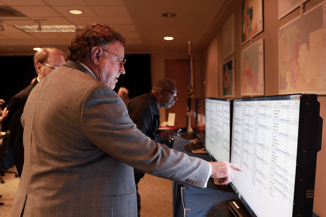 Robert Langford files for candidacy for district attorney at the Clark County Government Center in Las Vegas on Friday, March 16, 2018. Andrea Cornejo Las Vegas Review-Journal @DreaCornejo