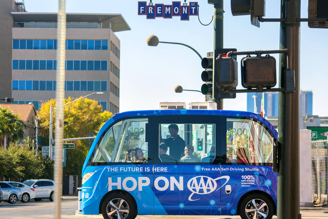 AAA Nevada is hoping to set a world record by throwing what’s believed to be the first wedding held inside a driverless vehicle, on June 30 in downtown Las Vegas. (AAA)