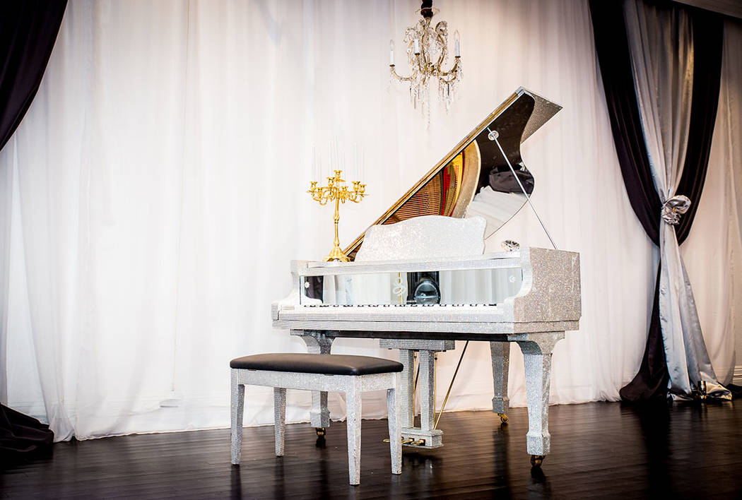 This is one of 10 pianos in the home. Many were owned by Liberace. (Tonya Harvey Real Estate Millions)