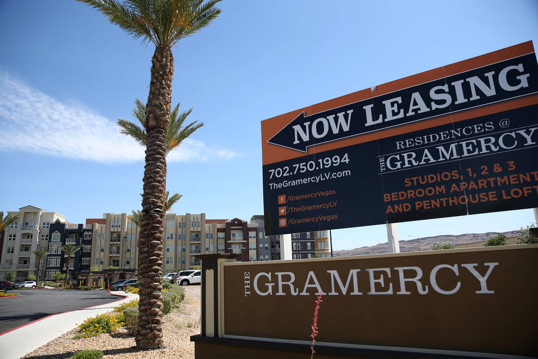 The Gramercy's apartment buildings in Las Vegas, Thursday, June 7, 2018. Erik Verduzco Las Vegas Review-Journal @Erik_Verduzco