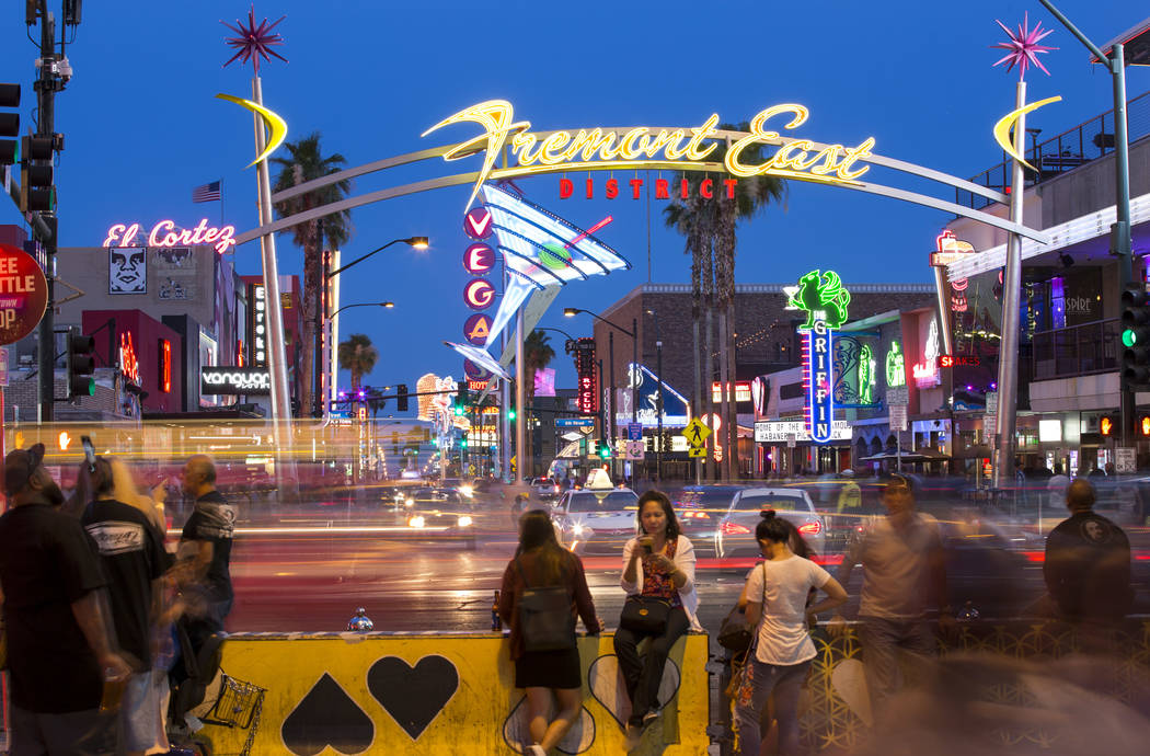East Fremont Street in downtown Las Vegas on Saturday, June 9, 2018. Richard Brian Las Vegas Review-Journal @vegasphotograph