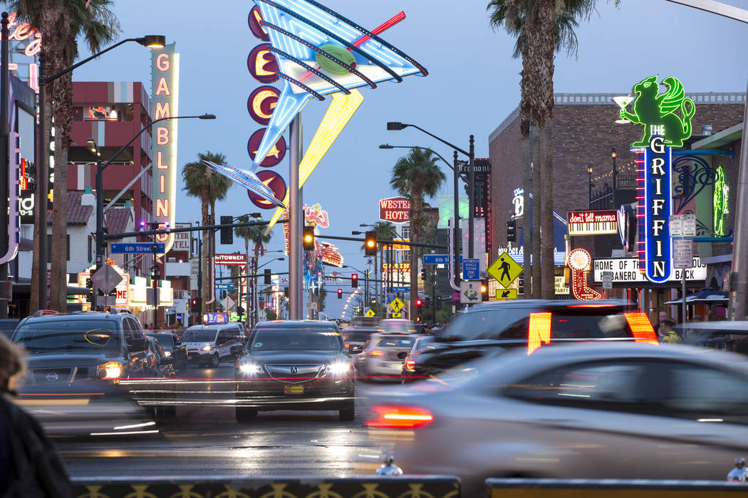 East Fremont Street in downtown Las Vegas on Saturday, June 9, 2018. Richard Brian Las Vegas Review-Journal @vegasphotograph
