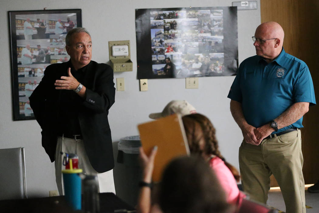 Fred Horvath, left, executive director of member benefits, and Al Ghilarducci, president of Teamsters Local 14, attend a watch party of the state Supreme Court hearing involving Teamsters Local 14 ...