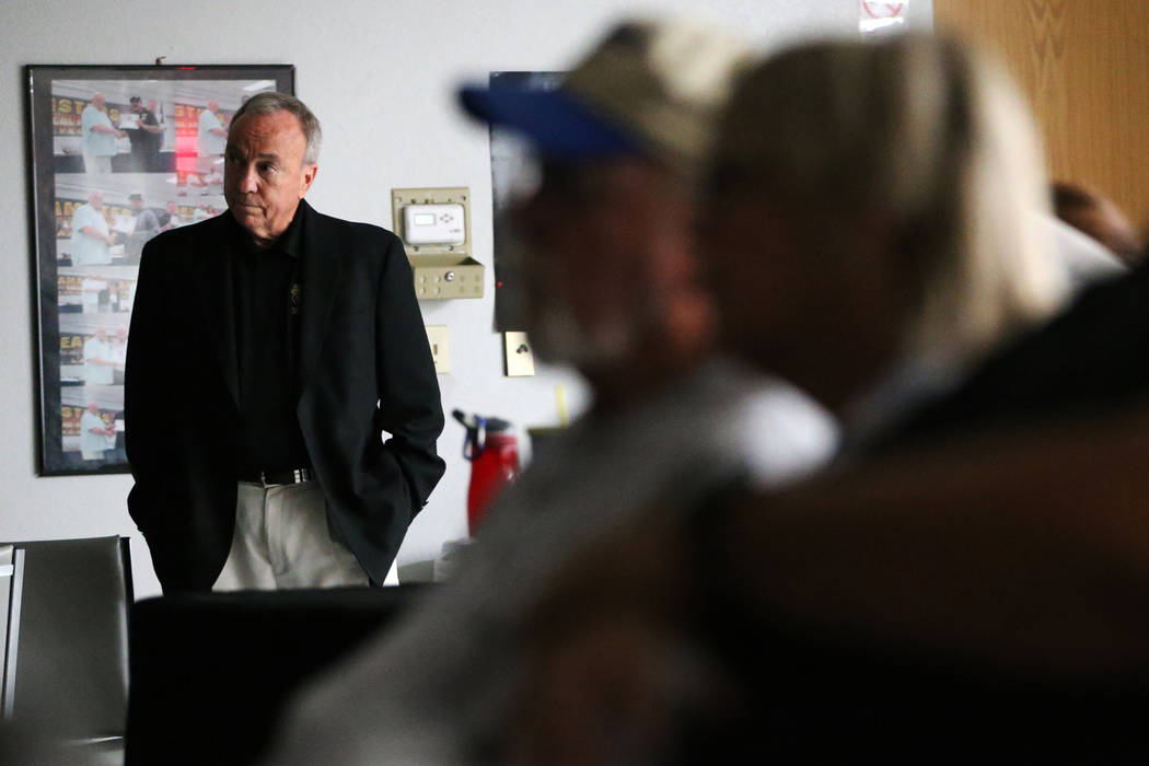 Fred Horvath, executive director of member benefits, attends a watch party of the state Supreme Court hearing involving Teamsters Local 14 to determine who represents support staff, at the Teamste ...