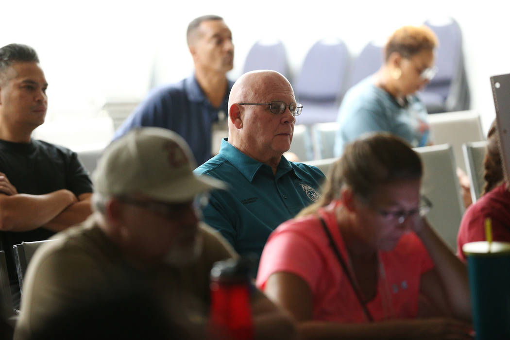 Al Ghilarducci, president of Teamsters Local 14, attends a watch party of the state Supreme Court hearing involving Teamsters Local 14 to determine who represents support staff, at the Teamsters L ...