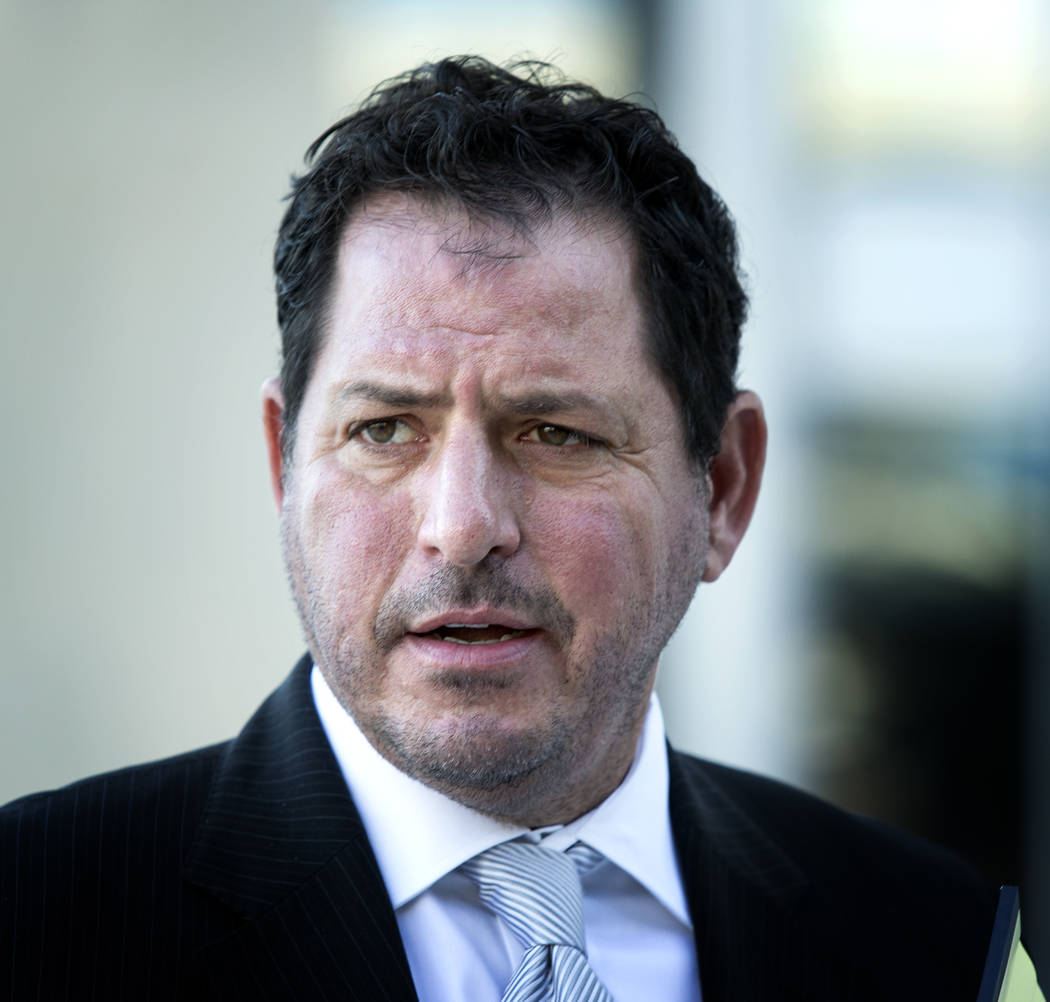 Attorney Todd Leventhal outside the Lloyd George U.S. Courthouse before a hearing in front of U.S. District Judge Jennifer Dorsey on Thursday, Nov. 14, 2013. (Jeff Scheid/Las Vegas Review-Journal)