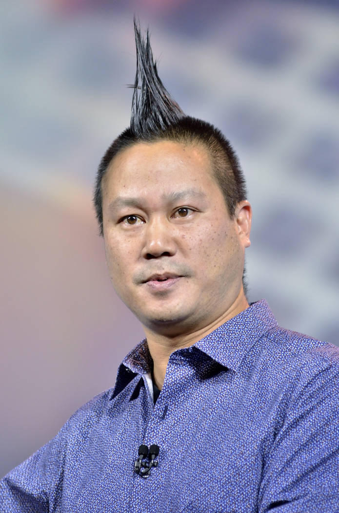 Zappos CEO Tony Hsieh speaks at the Travel Leaders Network 2018 EDGE International Conference at Caesars Palace at 3570 S. Las Vegas Blvd. in Las Vegas on Friday, June 15, 2018. Bill Hughes/Las Ve ...