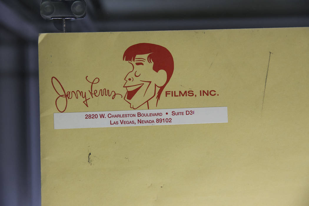 A copy of the synopsis for "The Day the Clown Cried," a film directed by and starring late Jerry Lewis, on display during the Julian's Auctions Property from the estate of Jerry Lewis in ...