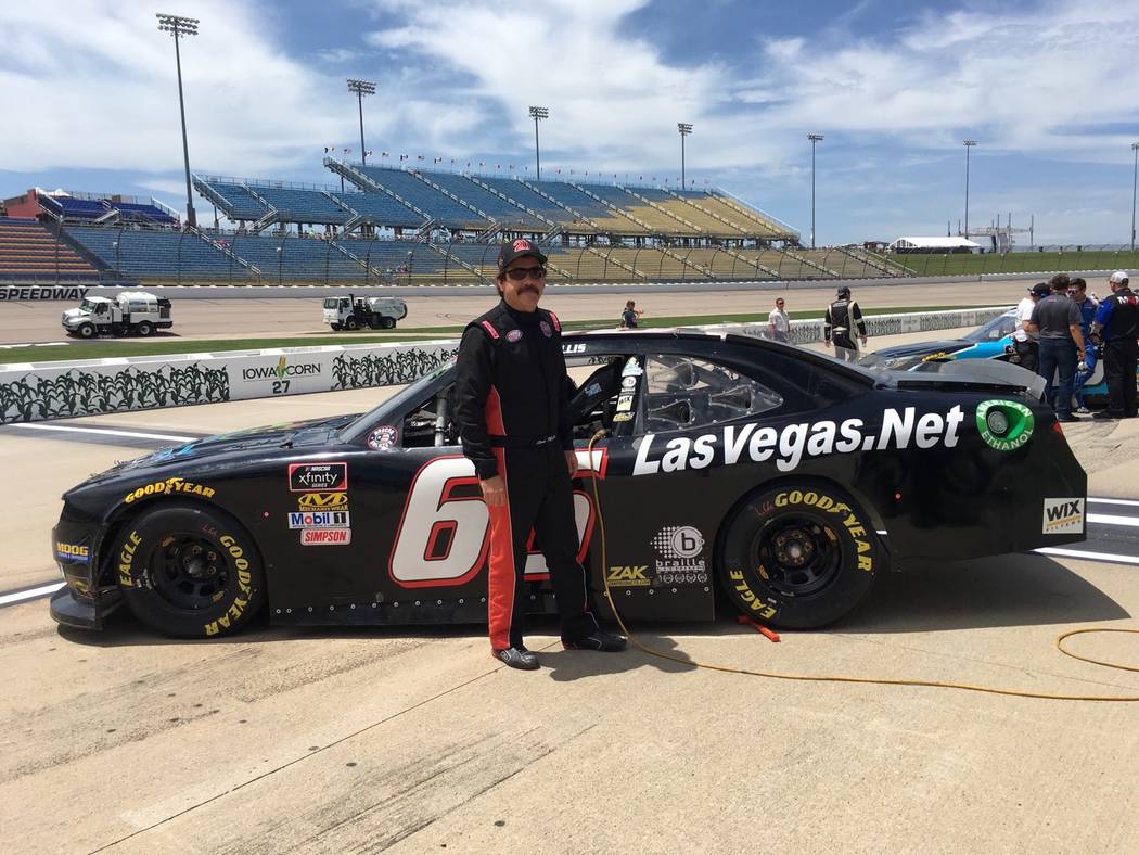 Stan Mullis, a Las Vegas Motor Speedway Bullring competitor, was running at the finish of Sunday's NASCAR Xfinity Series race at Iowa Speedway. (Courtesy: Stan Mullis)
