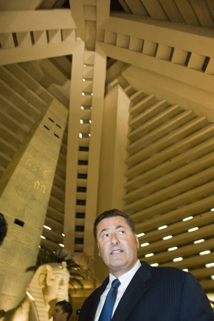 Felix D. Rappaport, then-president and CEO of the Luxor in Las Vegas, gives a tour of the property, July 10, 2007. Rappaport, president and CEO of the Foxwoods tribal casino in Connecticut, was fo ...