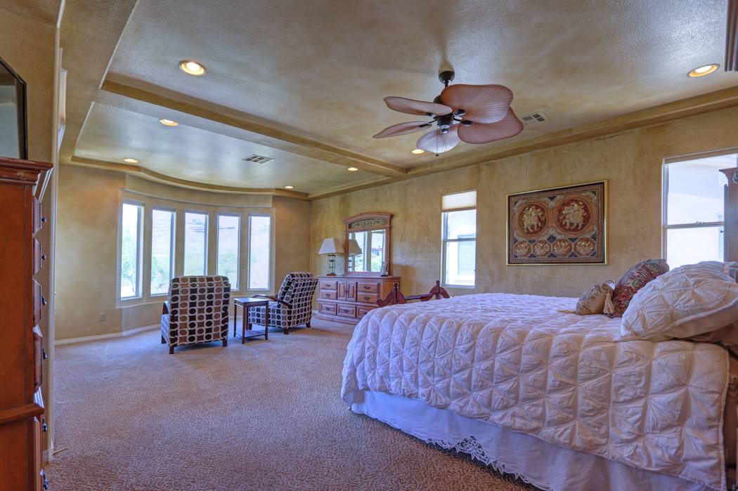 The master bedroom has a bay window. (Lisa Paquette TourFactory)