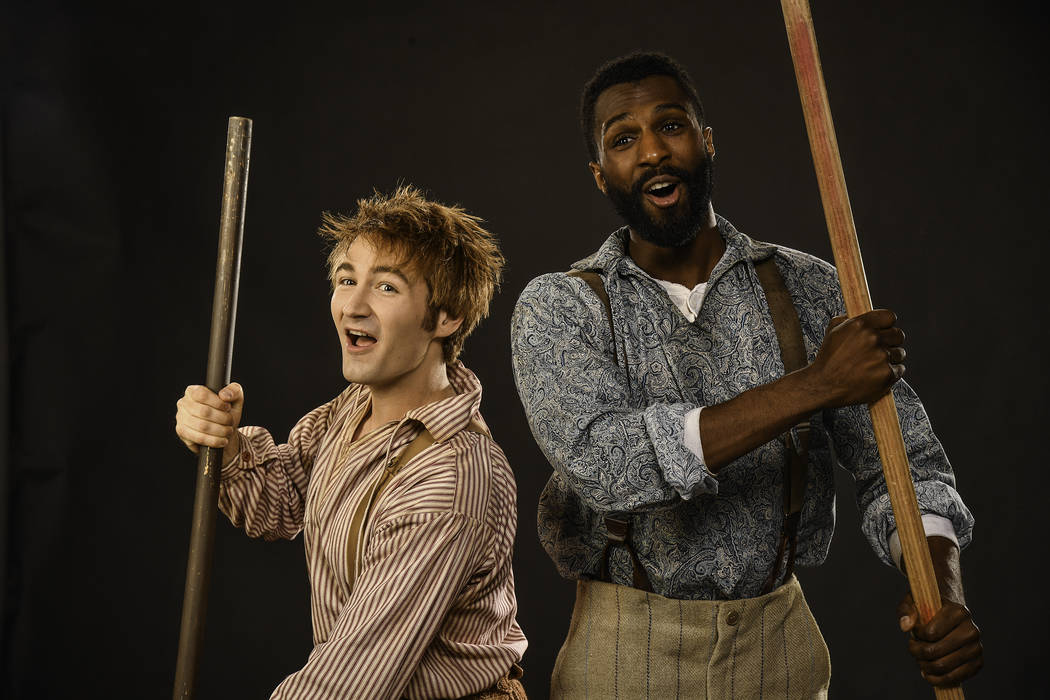 Rob Riordan, left, as Huckleberry Finn and Ezekiel Andrew as Jim in the Utah Shakespeare Festival’s 2018 production of "Big River." Karl Hugh/Utah Shakespeare Festival