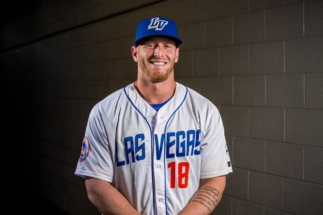 51s outfielder Zach Borenstein during the 51s media day at Cashman Field in Las Vegas on Tuesday, April 3, 2018. Patrick Connolly Las Vegas Review-Journal @PConnPie