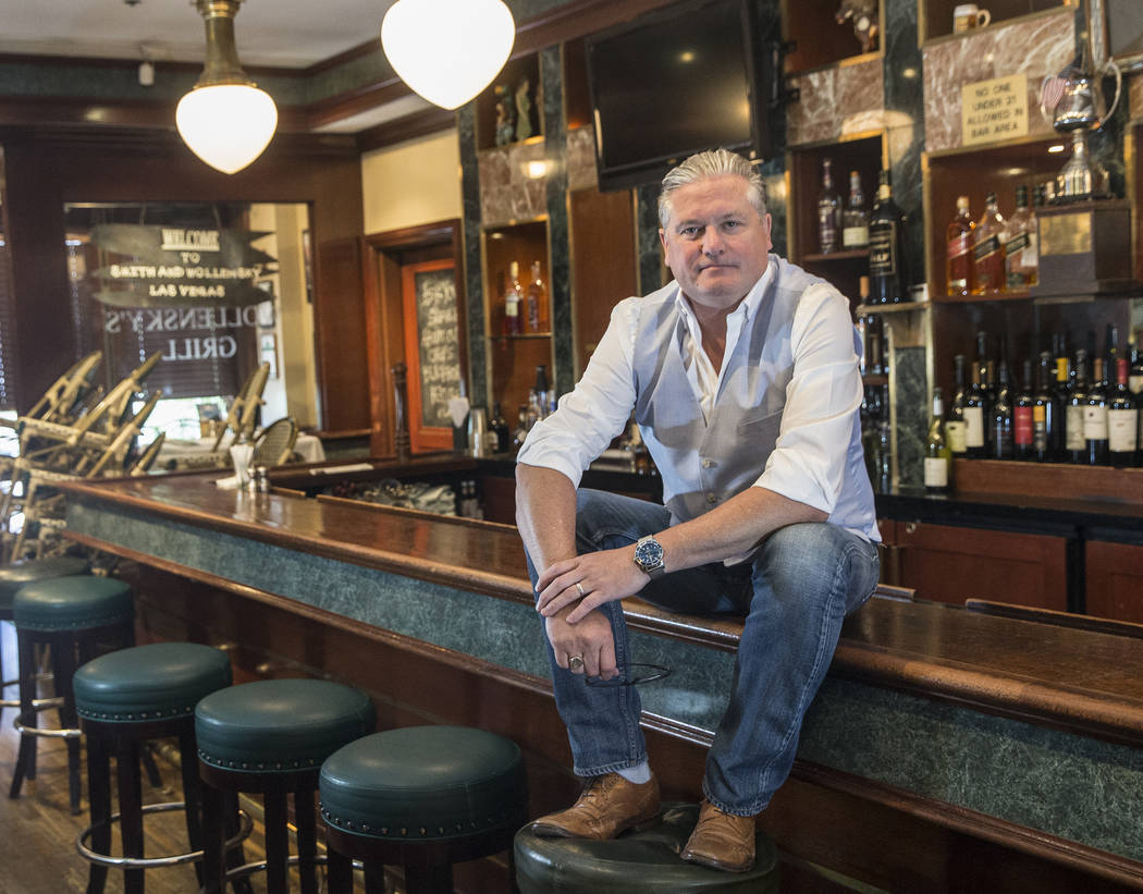 Smith & Wollensky CEO Michael Feighery at the iconic Las Vegas Strip steakhouse on Friday, May 26, 2017. Smith & Wollensky is closing its doors after a 17 year run, and will auction off mu ...