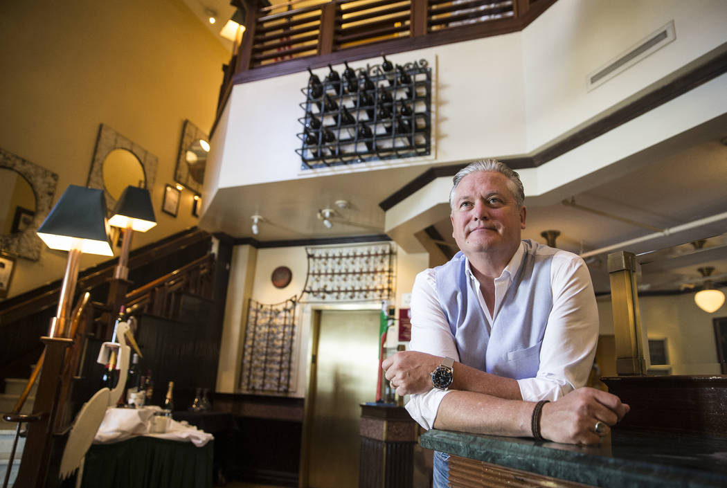 Smith & Wollensky CEO Michael Feighery at the iconic Las Vegas Strip steakhouse on Friday, May 26, 2017. Smith & Wollensky is closing its doors after a 17 year run, and will auction off mu ...
