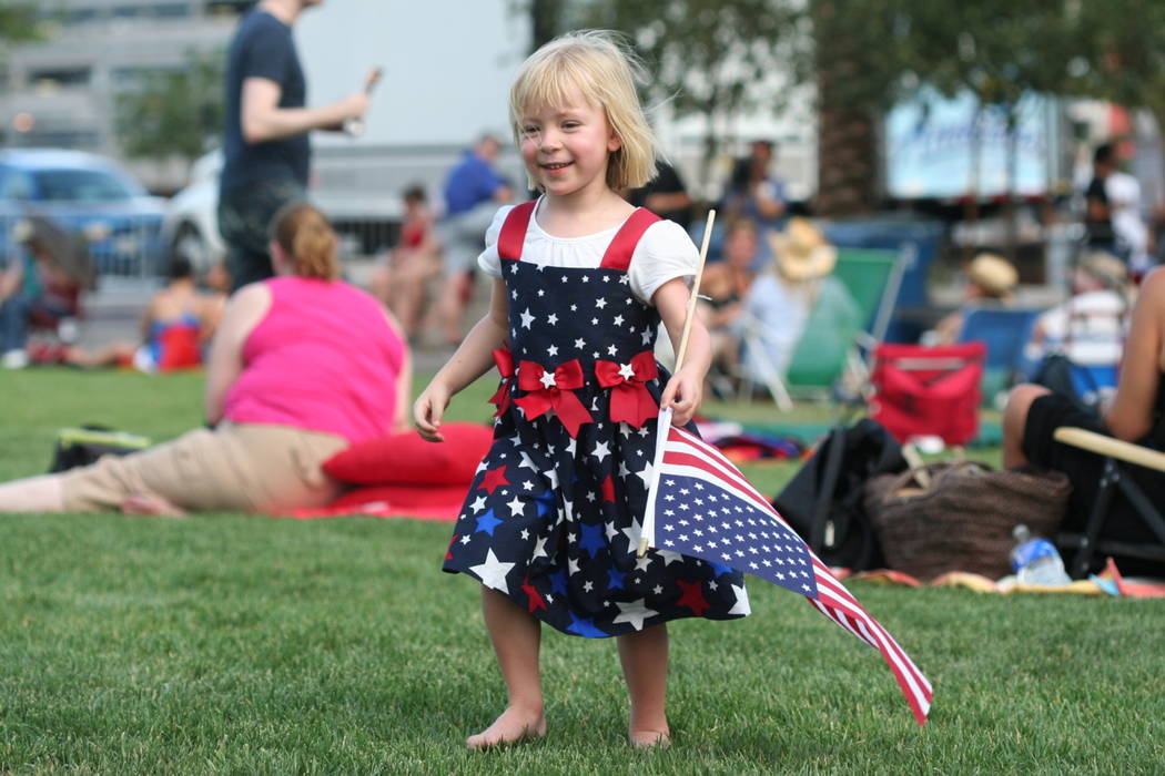 Celebrating the Fourth of July at the Las Vegas Philharmonic's 2013 Symphony Park/Smith Center event.