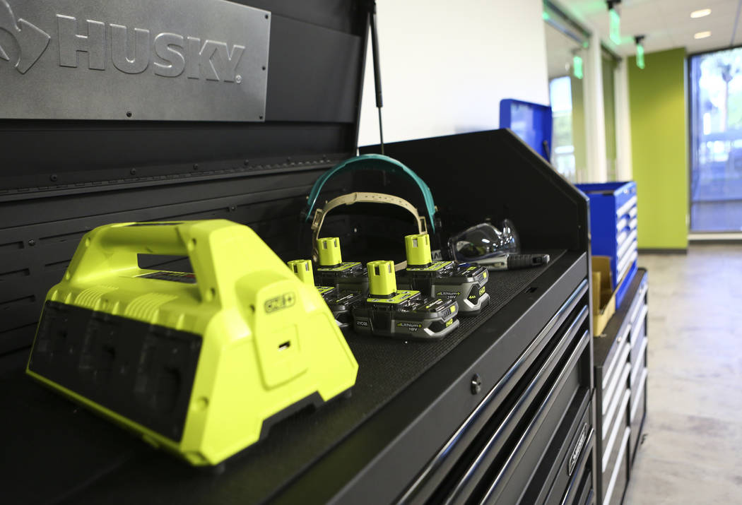 A variety of tools in the prototyping lab at the grand debut of the completed Innovation Center at AFWERX Vegas in Las Vegas on Tuesday, June 19, 2018. Chase Stevens Las Vegas Review-Journal @csst ...