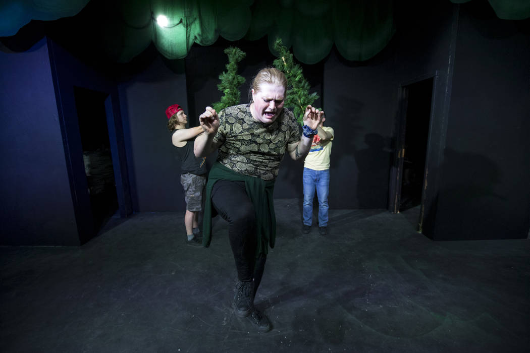 Cast members perform during a rehearsal for "Bigfoot: The Musical" at the Majestic Repertory Theatre in downtown Las Vegas on Thursday, June 21, 2018. Richard Brian Las Vegas Review-Jour ...