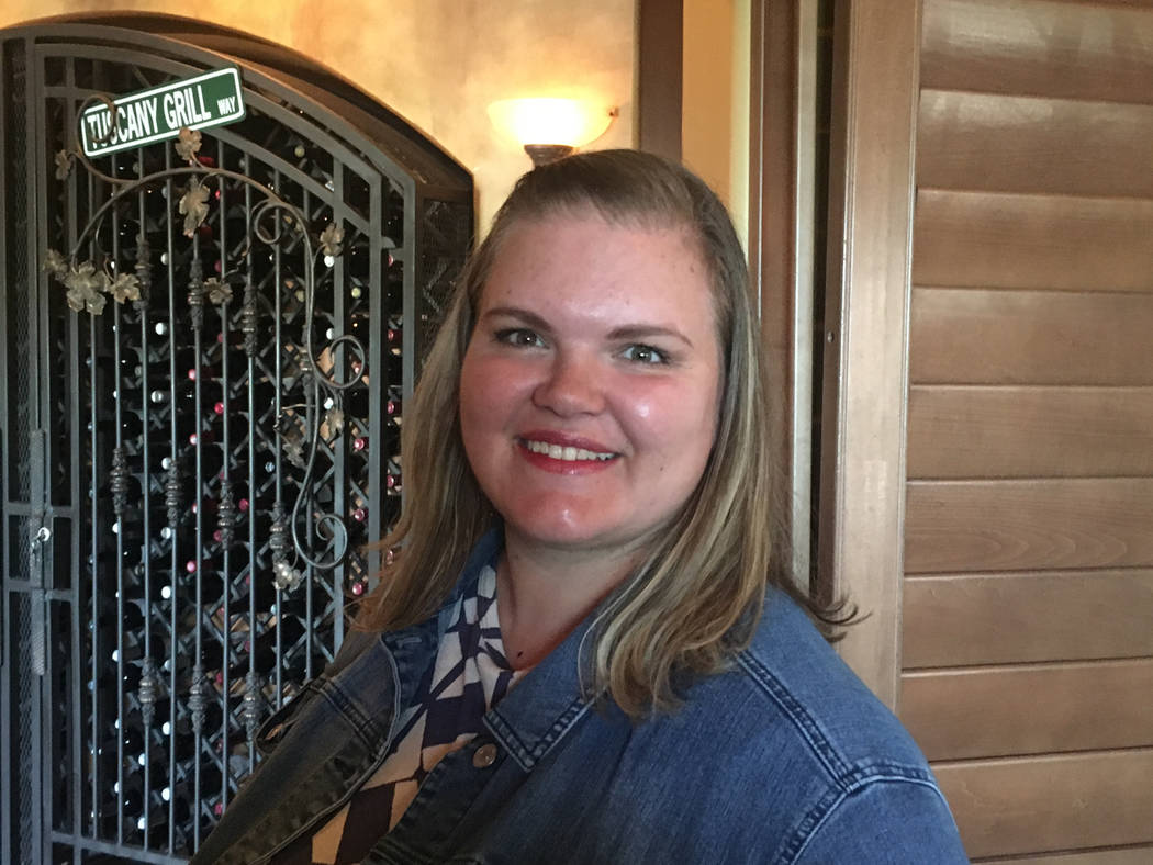 Abbie Fox, leader for the Henderson and Las Vegas MOB Nation chapters, seen June 27, 2018, at the Henderson chapter launch at Tuscany Grill, 11105 S. Eastern Ave. (Bailey Schulz/Las Vegas Review-J ...