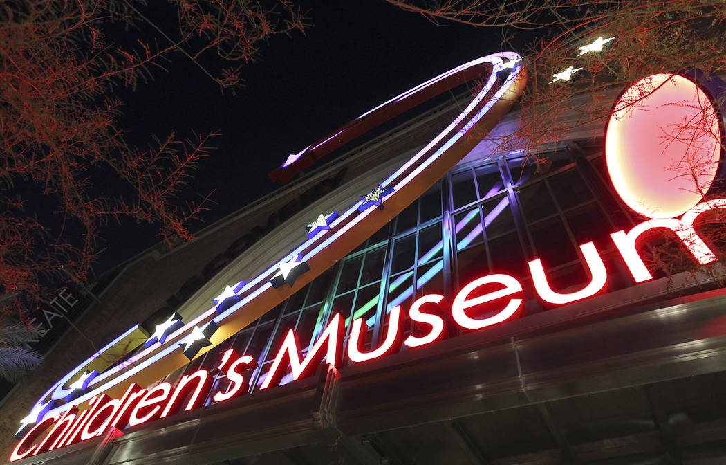 The sign at night for the new Lied Discovery Children's Museum at the Smith Center for the Performing Arts building in Las Vegas on Dec. 26, 2012. (Jason Bean/Las Vegas Review-Journal) The ...