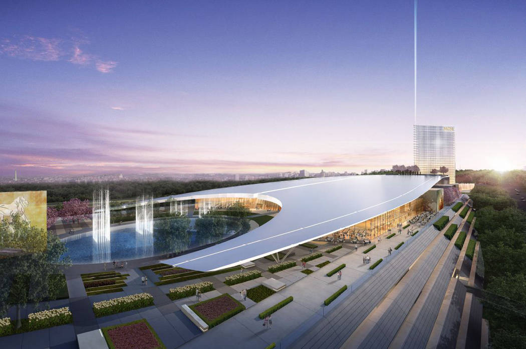 An artist rendering of MGM National Harbor casino in National Harbor, Maryland, near Washington, D.C. (MGM Resorts International)